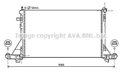 Радиатор охлаждения двигателя Renault Master III 2,3d 10> AVA AVA COOLING RTA2560