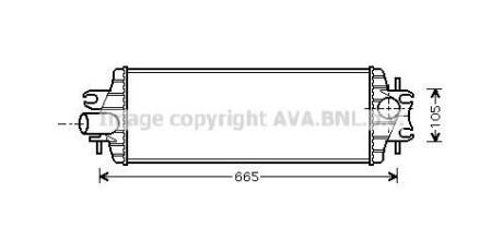 AVA RENAULT Інтеркулер Trafic II, Opel Movano, Nissan 2.5dCi/DTI 01- AVA COOLING RTA4358