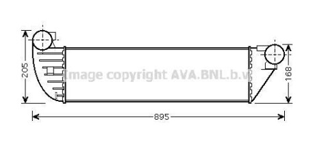 Інтеркулер ESPACE4/LAGUNA2 TD 05- (AVA) AVA COOLING RTA4397