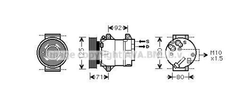 Компресор кондиціонера AVA QUALITY COOLING AVA COOLING RTAK103 (фото 1)