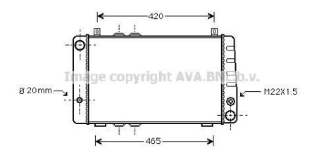 Радіатор, охолодження двигуна AVA QUALITY COOLING AVA COOLING SA2002