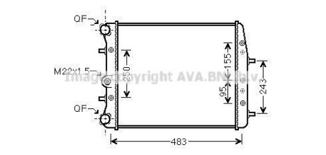 Радіатор, охолодження двигуна AVA QUALITY COOLING AVA COOLING SAA2005