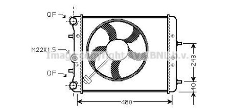 Радіатор, охолодження двигуна AVA QUALITY COOLING AVA COOLING SAA2013 (фото 1)