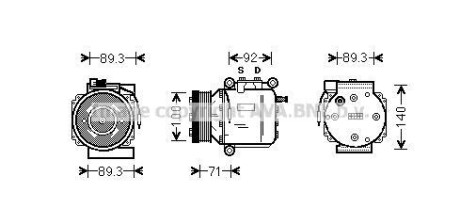 Компресор кондиціонера AVA QUALITY COOLING AVA COOLING SBAK053