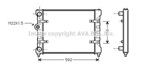 Радіатор, охолодження двигуна AVA QUALITY COOLING AVA COOLING ST2023