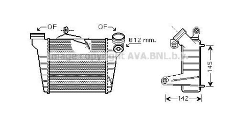 AVA SKODA Інтеркулер FABIA 1.9 00-, VW, SEAT AVA COOLING STA4036 (фото 1)