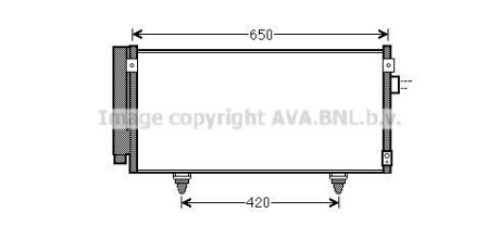 Радиатор кондиционера Subaru Forester 2,0-2,5i 08>13, Impreza 1,5 2,0i 08>13, XV 2,0i 12> AVA AVA COOLING SU5077D