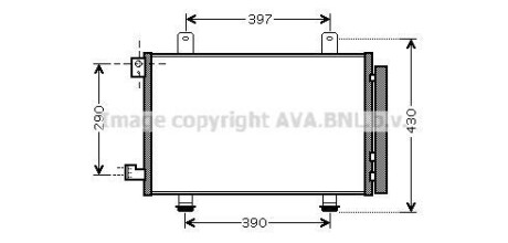 Радиатор кондиционера Suzuki SX4 1,6i 06> AVA AVA COOLING SZ5090D (фото 1)