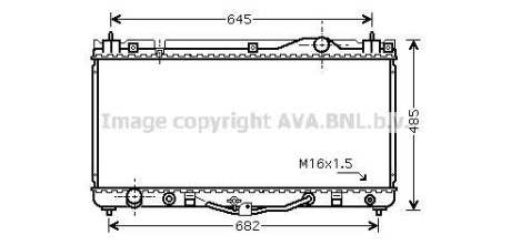 Радиатор охлаждения двигателя Toyota Camry 3,0i 01>06 MT/AT AC+/- AVA AVA COOLING TO2303