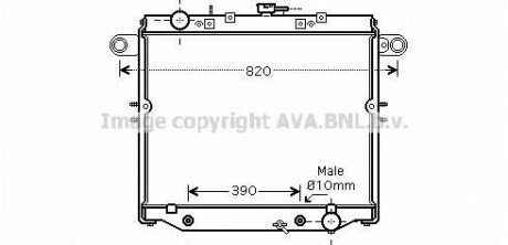 Радіатор, охолодження двигуна AVA QUALITY COOLING AVA COOLING TO2329