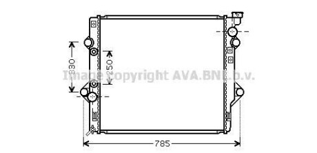 Радіатор, охолодження двигуна AVA QUALITY COOLING AVA COOLING TO2367