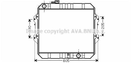 Радіатор, охолодження двигуна AVA QUALITY COOLING AVA COOLING TO2371