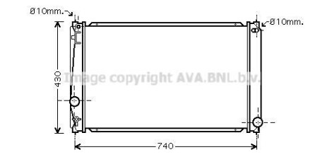 Радіатор, охолодження двигуна AVA QUALITY COOLING AVA COOLING TO2418 (фото 1)