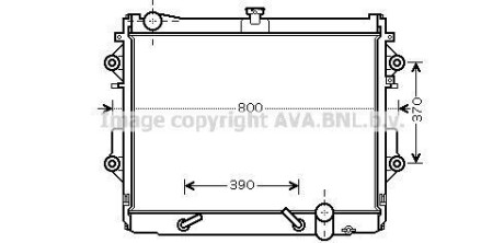 Радіатор, охолодження двигуна AVA QUALITY COOLING AVA COOLING TO2491