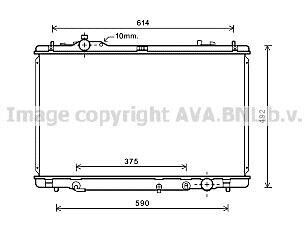 Радіатор, охолодження двигуна AVA QUALITY COOLING AVA COOLING TO2615
