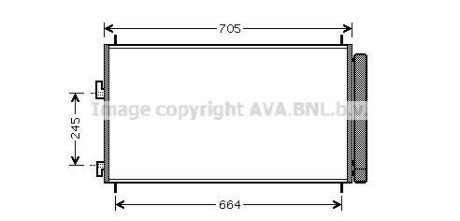 Радиатор кондиционера Toyota Rav4 2,0i 08> 2,4i 05>02/11 MT CVT AVA AVA COOLING TO5410D