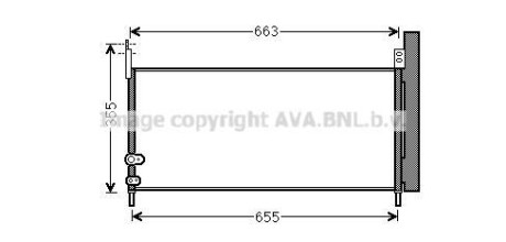 Радиатор кондиционера Toyota Prius 1,8 hybrid 09> AVA AVA COOLING TO5576D