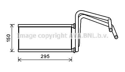 AVA TOYOTA Радіатор опалення FJ CRUISER 4.0 4WD 06-, LAND CRUISER PRADO 3.0, 4.0 02- AVA COOLING TO6714