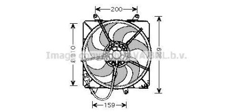 AVA TOYOTA Вентилятор радіатора AVENSIS 97- AVA COOLING TO7506