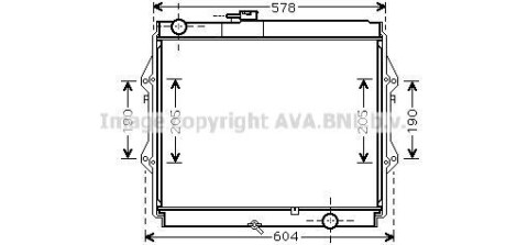 Радиатор, охлаждение двигателя AVA COOLING TOA2642