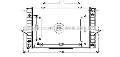 Радіатор, охолодження двигуна AVA QUALITY COOLING AVA COOLING VO2093