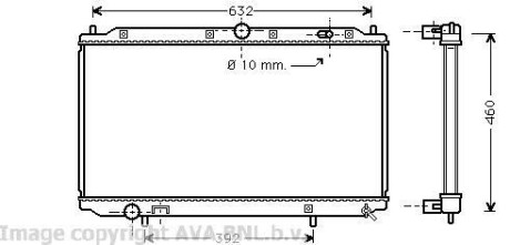 AVA VOLVO Радіатор охолодження двиг. S40 I, V40 1.6/2.0 95- AVA COOLING VO2124