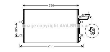 Радіатор кондиціонера AVA QUALITY COOLING AVA COOLING VO5140
