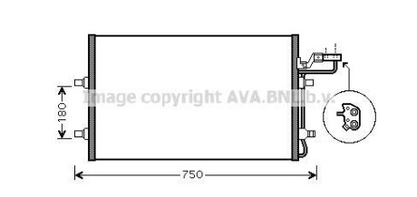 Радіатор кондиціонера AVA QUALITY COOLING AVA COOLING VO5149