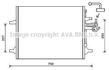 AVA VOLVO Радіатор кондиціонера (конденсатор) S60 II, V60, V70 III, XC60, XC70 II AVA COOLING VO5166D