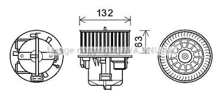 Вентилятор отопителя салона Volvo XC60 XC70 S60 II V60 V70, Land Rover Freelander AVA AVA COOLING VO8178