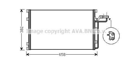 AVA VOLVO Радіатор кондиціонера C30 06-, C70 II 06-, S40 II 04-, V50 04- AVA COOLING VOA5150