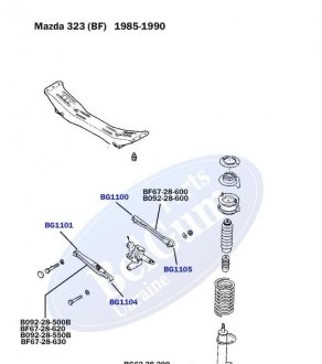 Сайлентблок поперечного рычага задней подвески внутренний Mazda 323/626 BELGUM PARTS BG1100