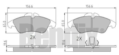 КОЛОДКИ ТОРМОЗНЫЕ MERCEDES SPRINTER 95> 901-905 ПЕРЕД Bendix 510270