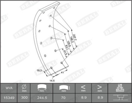 Автозапчасть BERAL KBL15349.0-1549