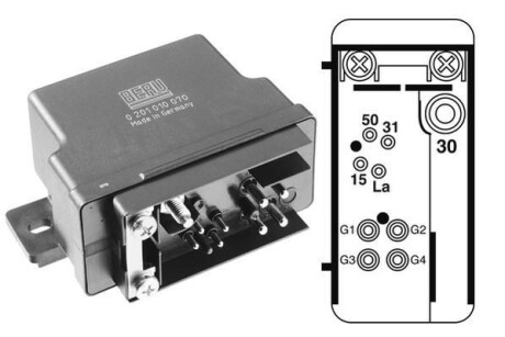 Блок управления, время накаливания BERU GR070