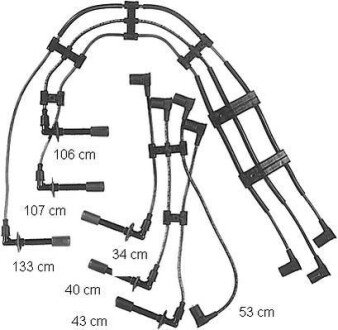 Дроти запалення, набір BERU ZE744