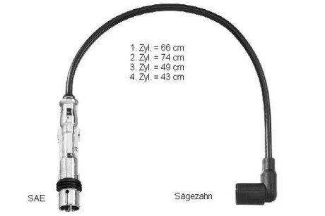 Комплект проводов зажигания BERU ZEF1572