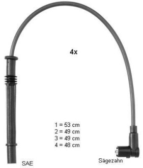 Комплект проводов зажигания BERU ZEF1604