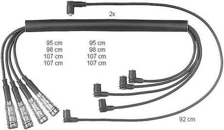 Комплект проводов зажигания BERU ZEF463