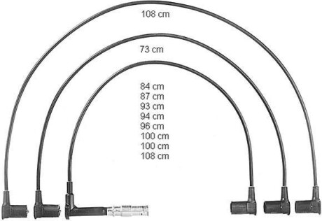 Комплект проводов зажигания BERU ZEF598
