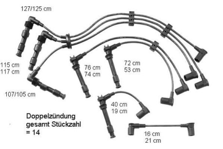 Комплект проводов зажигания BERU ZEF601