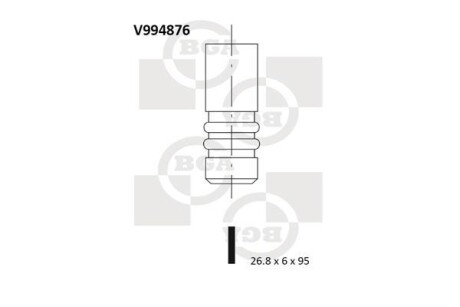 Клапан двигуна BGA V994876