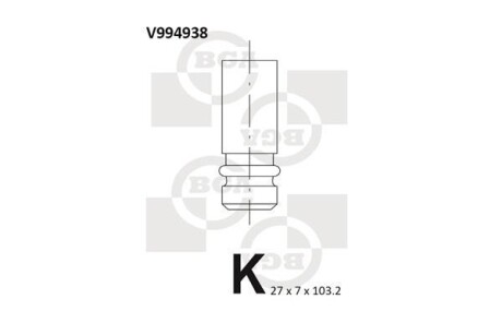 Клапан двигуна BGA V994938