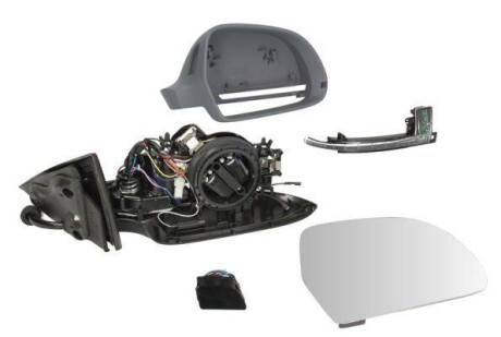 Бокове дзеркало Прав (електричне, асферичне, обігрів, асистент зміни смуги руху, загрунтоване, з памяттю, електричне складання, з індикатором) AUDI A5 8T 06.07-10.11 BLIC 540225039364P