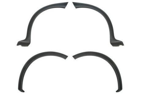 Накладка/молдинг на крилі задн/передн Лів/Прав (чорн, 1кпл = 4шт, BEZ NAKŁADKI PROGU) OPEL COMBO C, CORSA C 09.00-10.10 BLIC 5703085023370P
