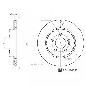 Автозапчасть BLUE PRINT ADU174393