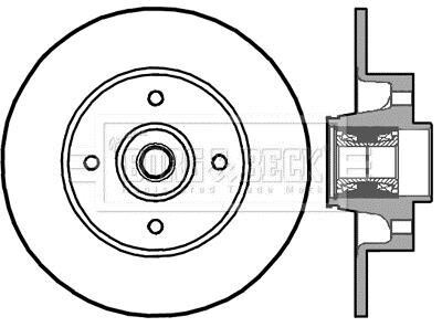 Гальмiвнi диски з пiдшипником BORG & BECK BBD5896S