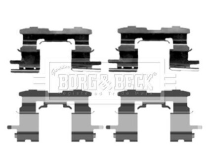 Комплектующие, колодки дискового тормоза BORG & BECK BBK1216