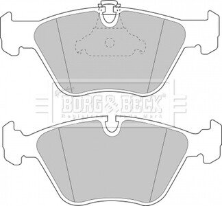 Гальмівні колодки, дискове гальмо (набір) BORG & BECK BBP1590 (фото 1)