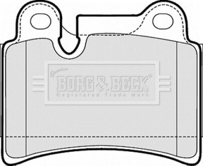 Комплект тормозных колодок, дисковый механизм BORG & BECK BBP2053